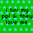 Green background with light blue stars, repeated text "i luv my ppl & they love me" in black pixelated font across three