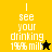 Four display text "I see your drinking 1986 milk" with a star symbol changing color between black and yellow across backgrounds of yellow, black, and brown
