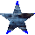 A star-shaped icon with blue and dark gray pixelated patterns, featuring a small vertical extension at the top. The shape varies in size across four of observations