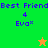 Green and orange pixelated with 'Best Friend' text, number 4, 'Eva*' label, and star symbols in two states