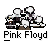 Animated contact sheet of 16 Pink Floyd-themed buddy icons featuring band members, prism triangles, and explosion effects with rainbow stripes on some frames.