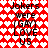 Red and white heart-patterned background with black text reading "Jokers were [GAY] LOVE US" in two identical vertical