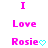 three and six displays repeated text elements with a cyan heart symbol, all in bright pink font on white background