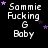 Black background with white text reading "Sammie Fucking G Baby" and scattered purple stars, each star positioned differently across frames.