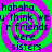 Four identical display pixelated text over a green and purple spiral background with no visible animation changes