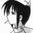 A black-and-white animated contact sheet showing two frames of a pixelated anime-style character with short dark hair and visible facial features next to text reading "Anime IM" on a black background.