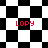 Black-and-white checkered background with red text 'LOPY' in four positions, transitioning from square to diamond pattern