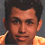 A split-frame contact sheet showing a pixelated portrait on the left and green text logo on the right against dark background.