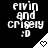 Pixelated text 'elvin and crisely :D' with a heart symbol in the corner, displayed across three of three identical on a black background