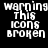Pixelated text warnings display across a black background with white rectangular blocks obscuring parts of the text in different frames.