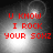 Red pixelated text 'U KNOW I ROCK YOUR SOXZ' on a grayscale background with shifting light effects.