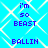 Pixelated blue background with white geometric lines and purple text reading "i'm so BEAST BALLIN" in two identical vertical arrangements.