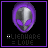 Pixelated alien head with purple outline and silver face, surrounded by purple glow, with text below reading 'ALIENWARE = LOVE' in purple and white.