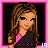 A 3x3 contact sheet of pixel art frames showing a cartoon woman and text phrases about stealing hearts, with pink borders on black backgrounds.