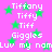 A static image with a bright pink background featuring green stars and repeated white text phrases.