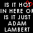Pixelated text with repeated phrases and a red heart symbol over 'HOT' on black background