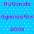 Pixelated text on a blue background with white dots, displaying 'Nationals', 'Gymnastics', and '2008' in pink letters.