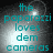 The paparazzi loves dem cameras text in cyan on a pixelated grayscale background with light flares.