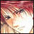 A 48x48 pixel buddy icon featuring a side-profile anime-style character with pink hair and closed eyes on the left, paired with "Anime IM" text in white pixelated font on black background on the right.