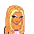 Pixel art contact sheet showing multiple frames of a cartoon female character in blue jeans and pink crop top with 'CH' text, alongside the phrase 'sexeh gurl' in pink pixelated font.