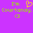 Purple background with green pixelated text reading "I'm Courtnay." and a yellow heart symbol above the name, repeated twice side-by-side.