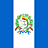 Four variations of a pixelated icon showing the flag of El Salvador with a map outline overlay, displayed in blue and white vertical stripes.