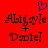 Red background with blue heart outline above black text reading 'Altstyle' and 'Daniel' with a female symbol between them, all in pixelated font.
