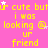 A static image with a bright pink background displays yellow text repeating 'ur cute butur cute butur cute butur cute but i was looking @ ur friend' in a pattern with small white stars scattered throughout