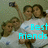 Three people in white shirts pose together, one holding a camera above their heads; bright cyan text reads 'Best Friends' on the right.