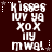 A static image displays repeated white text on a dark brown background with small star and dot accents.