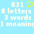 Pixelated light blue background with white text and a yellow heart symbol, displaying numerical and word counts.