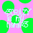 Pixelated green circular shapes on pink background with white text reading "FRANKS" and "MY" in blocky letters.