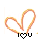 Animated icon shows orange heart outline with 'I ❤️ U' text, transitioning from intact to crossed-out states.
