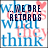 Animated icon with blue and red text overlays on a white background, featuring changing phrases about 'what girls think' and heart symbols.