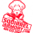 Red pixelated figure with rounded head and flowing limbs against light gray background, rendered in low-resolution style.