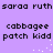 Purple background with repeated black text and white pixel clusters forming a pattern.