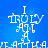 Blue background with white pixelated text forming 'I TRULY AM' above a broken line of 'FAITHFUL' that shifts position across frames.