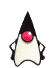 Animated character with black triangular head, white body, and red circular eye in multiple poses including waving and arm positions.
