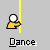 Animated contact sheet of a yellow stick figure dancing against gray background with white text "Dance" below each frame.