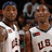A basketball player in a white U.S. jersey with blue headband appears in multiple with slight pose variations