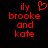 Red pixelated text on black background with a heart symbol above 'ily' in the left frame, missing from the right frame.