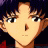 Pixelated anime-style character face with dark hair and light skin on left, adjacent to black background with white text "Anime IM" above smaller cursive "com" on right.