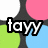 Pixelated icon with bold white text 'tayy' on black outline, set against a four-quadrant background of green, blue, pink, and white.