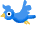 A contact sheet of 10 animated frames showing a blue bird mascot in various flight poses against a gray background.