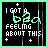 nine identical pixel-art with black backgrounds, green borders, and white text reading "I GOT A bad FEELING ABOUT THIS" featuring glitch effects