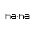 A 4x3 contact sheet of a black-and-white animated buddy icon showing four identical frames with text "ha·ha", "you're", and "ugly" in pixelated font on alternating white and black backgrounds.