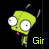 Animated contact sheet of a green cartoon alien character with antennae and pink mouth, shown in three distinct expressions across sampled frames on black background.