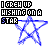 Four identical pixelated images of a blue star with text above it reading "I GREW UP WISHING ON A STAR" in blocky black letters.