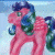 A pixelated 50x50 animated buddy icon featuring a pink My Little Pony character with blue mane and tail on the left, next to green text reading "Original Icons .com" on a dark green background.
