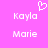 Pixelated text and a heart symbol on a solid pink background, with two identical text pairs arranged in a